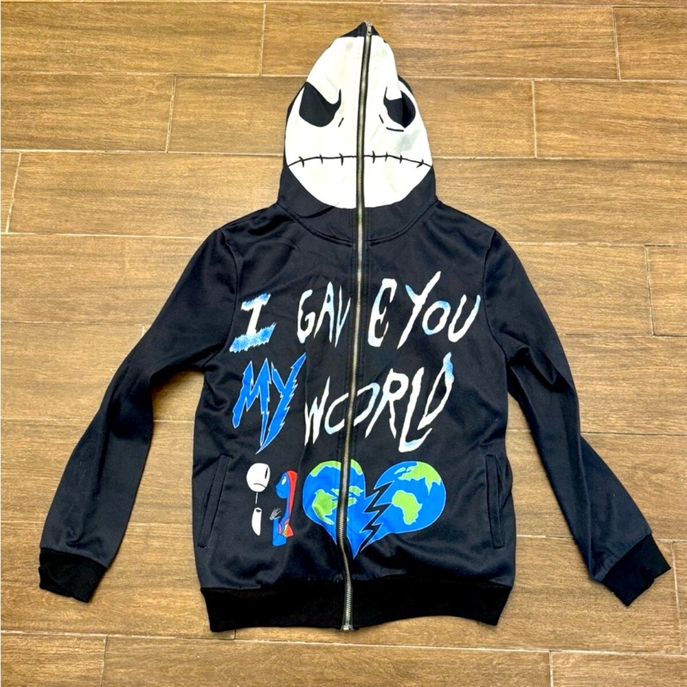 Jack Skellington My World Hoodie Rare Size small Nightmare Before Christmas